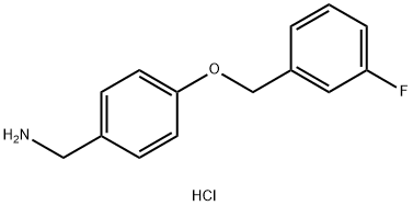 {4-[(3-fluorophenyl)methoxy]phenyl}methanamine hydrochloride Structure