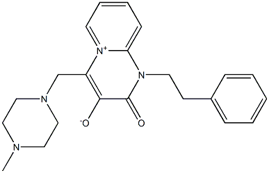 4-[(4-methyl-1-piperazinyl)methyl]-2-oxo-1-(2-phenylethyl)-1H,2H-pyrido[1,2-a]pyrimidin-5-ium-3-olate 구조식 이미지
