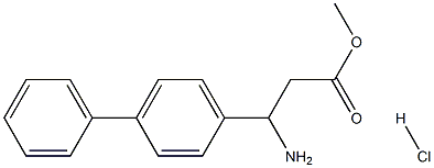METHYL 3-AMINO-3-(4-PHENYLPHENYL)PROPANOATE HCl 구조식 이미지