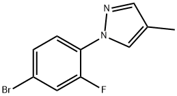 1-(4-bromo-2-fluorophenyl)-4-methyl-1H-pyrazole 구조식 이미지