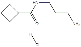 N-(3-aminopropyl)cyclobutanecarboxamide hydrochloride 구조식 이미지