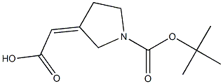 (Z)-2-(1-(tert-butoxycarbonyl)pyrrolidin-3-ylidene)acetic acid 구조식 이미지