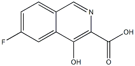 6-fluoro-4-hydroxyisoquinoline-3-carboxylic acid Structure