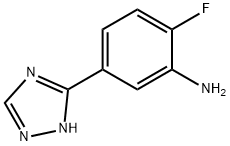 2-fluoro-5-(1H-1,2,4-triazol-3-yl)aniline 구조식 이미지