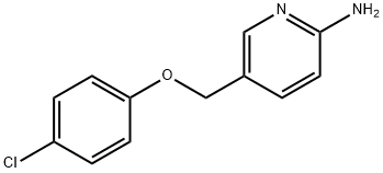 5-((4-chlorophenoxy)methyl)pyridin-2-amine 구조식 이미지