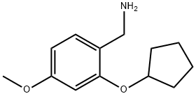 [2-(cyclopentyloxy)-4-methoxyphenyl]methanamine Structure