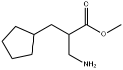 methyl 3-amino-2-(cyclopentylmethyl)propanoate Structure