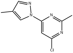 4-chloro-2-methyl-6-(1H-4-methylpyrozol-1-yl)pyrimidine Structure