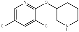 3,5-dichloro-2-(piperidin-3-yloxy)pyridine Structure