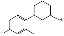 1-(4-fluoro-2-methylphenyl)piperidin-3-amine Structure
