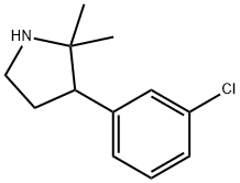 3-(3-chlorophenyl)-2,2-dimethylpyrrolidine Structure