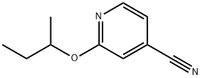 2-(butan-2-yloxy)pyridine-4-carbonitrile Structure