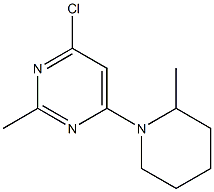 4-chloro-2-methyl-6-(2-methylpiperidin-1-yl)pyrimidine 구조식 이미지