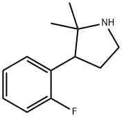 3-(2-fluorophenyl)-2,2-dimethylpyrrolidine Structure