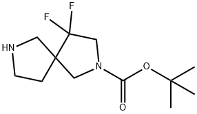 tert-butyl 4,4-difluoro-2,7-diazaspiro[4.4]nonane-2-carboxylate Structure