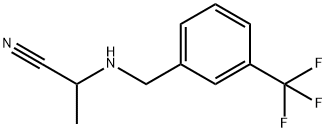 2-({[3-(trifluoromethyl)phenyl]methyl}amino)propanenitrile 구조식 이미지