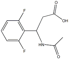 3-(2,6-difluorophenyl)-3-acetamidopropanoic acid Structure