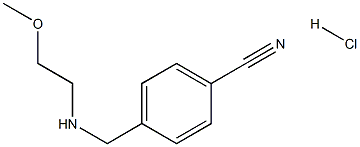 4-{[(2-methoxyethyl)amino]methyl}benzonitrile hydrochloride 구조식 이미지