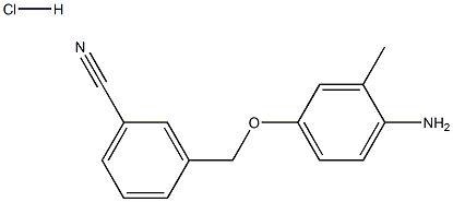 3-[(4-amino-3-methylphenoxy)methyl]benzonitrile hydrochloride Structure