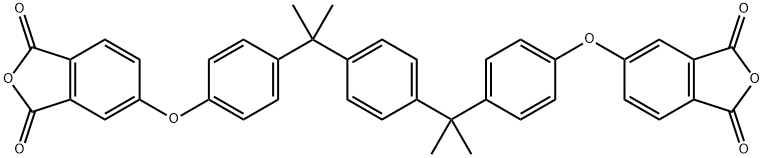 5,5'-[1,4-phenylenebis[(1-methylethylidene)-4,1-phenyleneoxy]]bis-1,3-Isobenzofurandione Structure