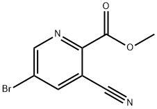 2-Pyridinecarboxylic acid, 5-bromo-3-cyano-, methyl ester Structure