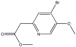 Methyl 4-Bromo-5-methoxypyridine-2-acetate Structure