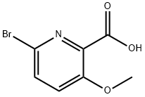 2-Pyridinecarboxylic acid,6-bromo-3-methoxy- Structure