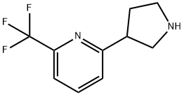 2-(Pyrrolidin-3-yl)-6-(trifluoromethyl)pyridine 구조식 이미지