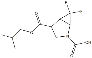 6,6-difluoro-4-(isobutoxycarbonyl)-2-azabicyclo[3.1.0]hexane-2-carboxylic acid Structure