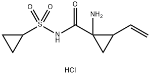 (1R,2S)-1-Amino-N-(cyclopropylsulfonyl)-2-vinylcyclopropanecarboxamide hydrochloride
 Structure