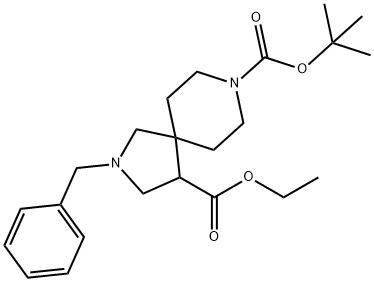 8-tert-butyl 4-ethyl 2-benzyl-2,8-diazaspiro[4.5]decane-4,8-dicarboxylate 구조식 이미지