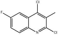 2,4-dichloro-6-fluoro-3-methylquinoline Structure