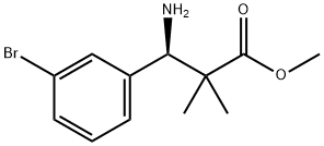 METHYL (3R)-3-AMINO-3-(3-BROMOPHENYL)-2,2-DIMETHYLPROPANOATE Structure