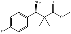 METHYL (3R)-3-AMINO-3-(4-FLUOROPHENYL)-2,2-DIMETHYLPROPANOATE Structure
