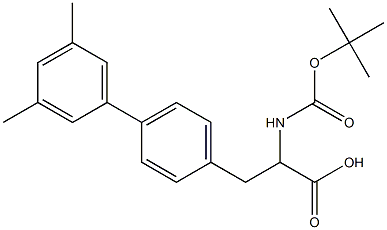 Boc-4-(3,5-dimethylphenyl)-DL-phenylalanine Structure