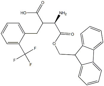 Fmoc-(R)-3-amino-2-(2-(trifluoromethyl)benzyl)propanoicacid Structure