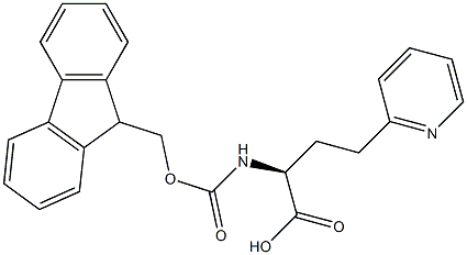 (2S)-2-({[(9H-fluoren-9-yl)methoxy]carbonyl}amino)-4-(pyridin-2-yl)butanoic acid 구조식 이미지
