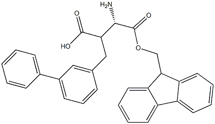 Fmoc-(S)-3-amino-2-([1,1'-biphenyl]-3-ylmethyl)propanoicacid Structure