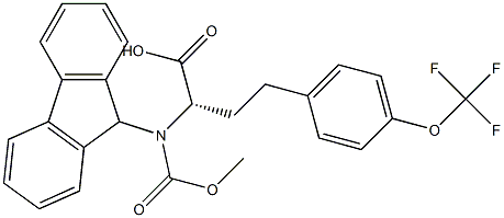 (2S)-2-(9H-fluoren-9-ylmethoxycarbonylamino)-4-[4-(trifluoromethoxy)phenyl]butanoic acid Structure