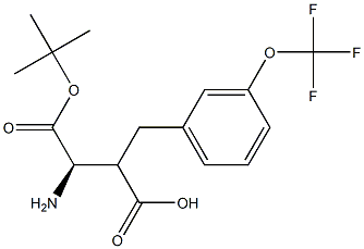 Boc-(R)-3-amino-2-(3-(trifluoromethoxy)benzyl)propanoicacid Structure