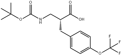 Boc-(R)-3-amino-2-(4-(trifluoromethoxy)benzyl)propanoicacid Structure