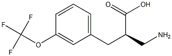 (R)-3-amino-2-(3-(trifluoromethoxy)benzyl)propanoicacid Structure