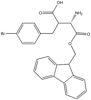 Fmoc-(S)-3-amino-2-(4-bromobenzyl)propanoicacid 구조식 이미지