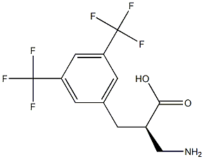 (R)-3-amino-2-(3,5-bis(trifluoromethyl)benzyl)propanoicacid Structure