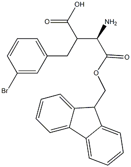 Fmoc-(R)-3-amino-2-(3-bromobenzyl)propanoicacid Structure