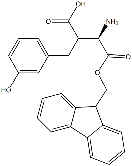 Fmoc-(R)-3-amino-2-(3-hydroxybenzyl)propanoicacid 구조식 이미지