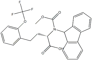 (2S)-2-(9H-fluoren-9-ylmethoxycarbonylamino)-4-[2-(trifluoromethoxy)phenyl]butanoic acid 구조식 이미지