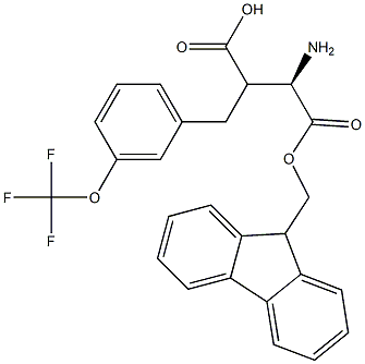 Fmoc-(R)-3-amino-2-(3-(trifluoromethoxy)benzyl)propanoicacid Structure