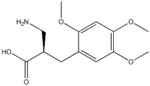 (R)-3-amino-2-(2,4,5-trimethoxybenzyl)propanoicacid Structure