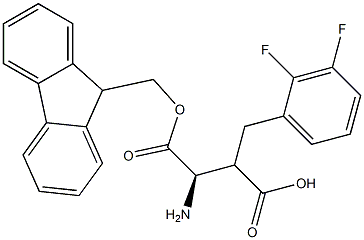 Fmoc-(R)-3-amino-2-(2,3-difluorobenzyl)propanoicacid 구조식 이미지